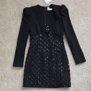 Rebecca Vallance Elegant Black Sequin Dress